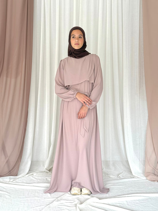 Butterfly abaya in nude